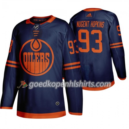 Edmonton Oilers Ryan Nugent-Hopkins 93 Adidas 2019-2020 Blauw Authentic Shirt - Mannen